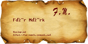 Für Márk névjegykártya