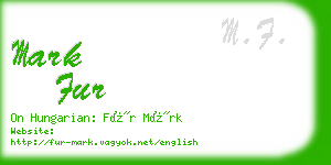 mark fur business card